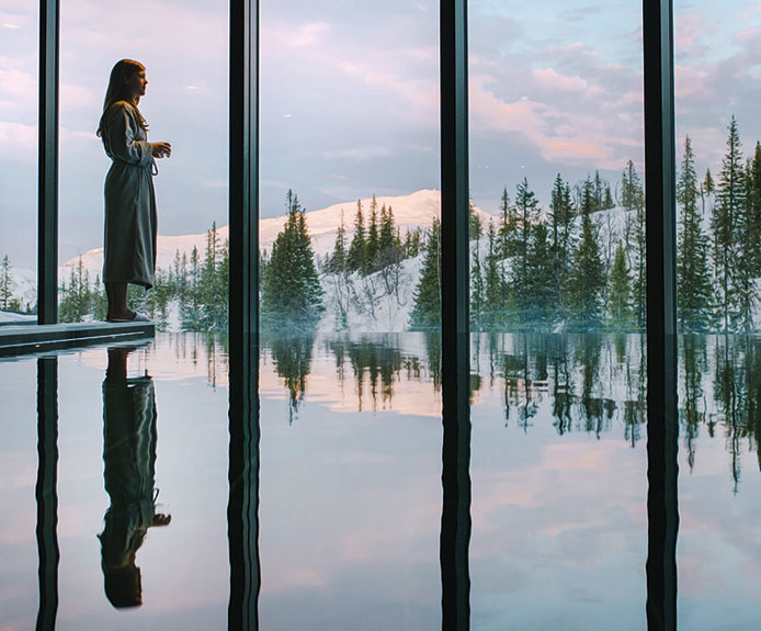 Woman in Copperhill Mountain Lodge spa. Crystal Ski Holidays