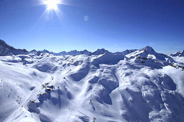 Les Deux Alpes ski area in France