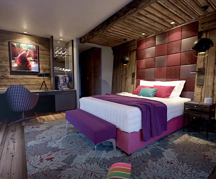 Hotel room in Les Suites d'Alexane, Samoens.