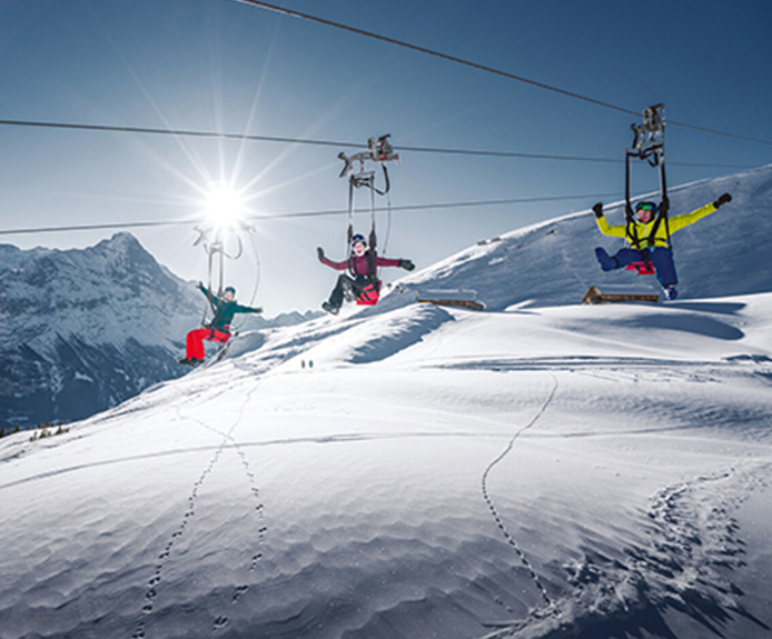 Ziplining in Grindelwald
